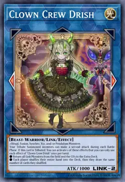 Yugioh CORI-EN042 - Clown Crew Dristy - Super Rare - Image 1