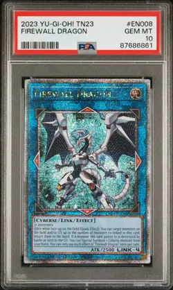 Firewall Dragon PSA 10 - TN23-EN008 - Quarter Century Secret Rare - Yugioh - Image 1