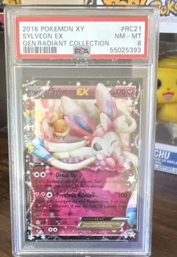 Pokemon 2016 Generations Radiant Collection Sylveon EX RC21/RC32 Holo PSA 8 - Image 2