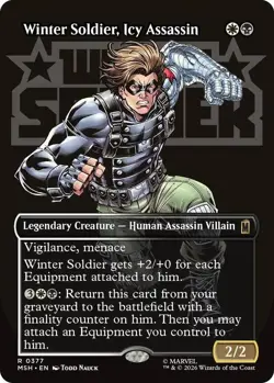 MTG Marvel Super Heroes - Winter Soldier, Icy Assassin (Borderless) - Image 1