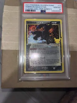 2021 Pokemon Celebrations Classic Coll POP Series 5 #17 Umbreon Gold Star PSA 10 - Image 1