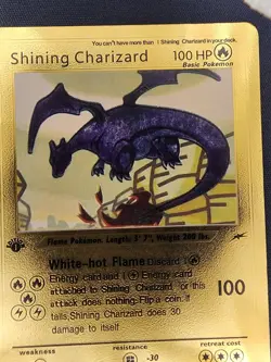 Ultra Rare Shining Charizard 1st Edition 107/105 Gold Foil Pokemon Card - Image 3