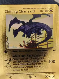 Ultra Rare Shining Charizard 1st Edition 107/105 Gold Foil Pokemon Card - Image 4