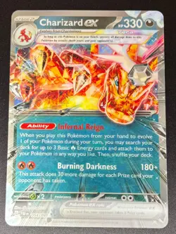Charizard ex 054/091 Jumbo Lenticular Exclusive Promo Pokemon Card Rare - Image 1