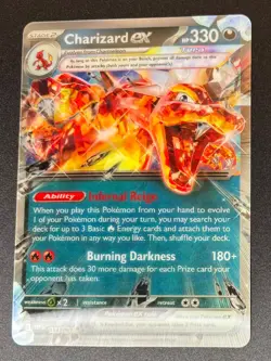 Charizard ex 054/091 Jumbo Lenticular Exclusive Promo Pokemon Card Rare - Image 2