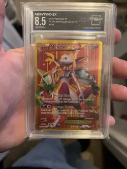 8.5 Mewtwo EX 164/162 Secret Rare XY Breakthrough Pokemon Card Psa - Image 1