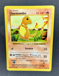 Charmander 46/102🔥1999 Base Set Unlimited Pokemon Card WOTC Vintage Common - Image 1