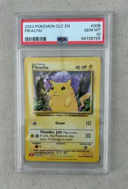 PSA 10 Pikachu 008/034 Classic Collection English Holo Graded Pokemon Card - Image 1