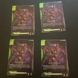 x4 Gundam Card Game Char's Zaku II - ST03-006 Legend Rare English Foil Edition - Image 1