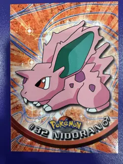 Nidoran M #32 Topps TV Animated Series 1 Pokemon Card Black Logo - Image 1
