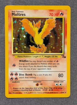 Moltres 12/62 Holo Fossil Set Pokemon Card English - EXCELLENT - Image 1