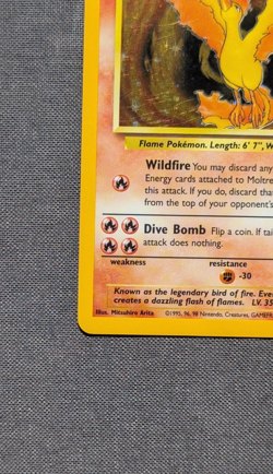 Moltres 12/62 Holo Fossil Set Pokemon Card English - EXCELLENT - Image 5