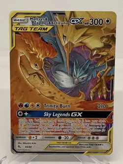 Moltres Zapdos Articuno GX TAG TEAM 44/68 (NM) Hidden Fates Pokemon Cards - Image 1