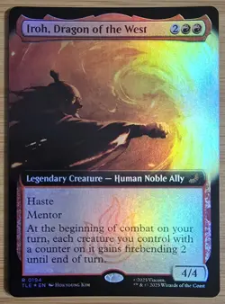 X 1 Iroh, Dragon of the West FOIL NM-M Extended Art Avatar TLE 194 MTG Magic - Image 2