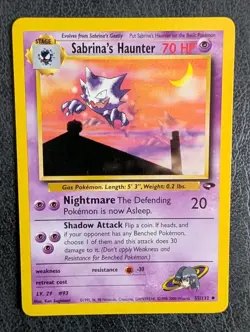 Sabrina's Haunter 55/132 - Gym Challenge - Pokemon Card MP Vintage WOTC - Image 1