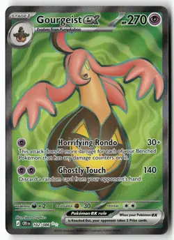 GOURGEIST EX 102/086 ULTRA RARE ME04: CHAOS RISING POKEMON NEAR MINT - Image 1