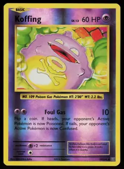 Koffing 50/108 Uncommon Evolutions Pokemon Reverse Holo Lightly Played - Image 1