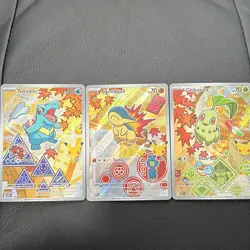 Nintendo Pokemon TCG McDonald's 2021 Holo Promo Lot 3 Totodile/Cyndaquil/Chikor… - Image 1