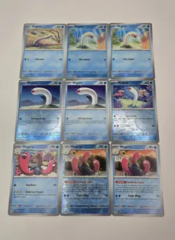 Lot of 9 Wiglett Wugtrio Various Pokemon Collection Reverse Holo - Image 2