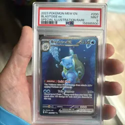 2023 POKEMON MEW EN-151 SPECIAL ILLUSTRATION RARE #200 BLASTOISE EX PSA 9 - Image 1