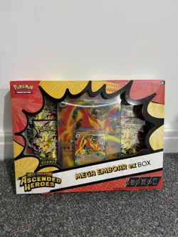 Pokemon TCG Ascended Heroes Mega Emboar Ex Box - Sealed - Image 1