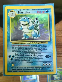 Blastoise 2/102 Base Set Holo Rare Vintage Pokemon TCG - Image 1