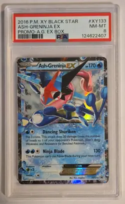 The Pokemon Company 2016 Pokemon XY Ash-Greninja EX XY133 Promo Holo PSA 8 EN - Image 1