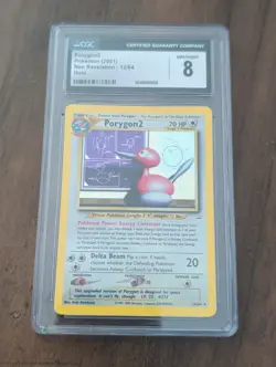 Pokemon Porygon2 Neo Revelation Unlimited Holo Rare #12 grade 8 - Image 1