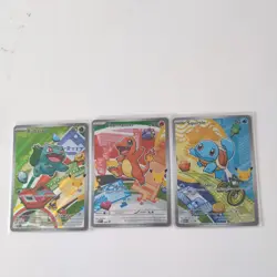 Pokemon TCG First Partner Illustration Gen 1 Kanto Starters Set MEP 037/038/039 - Image 2