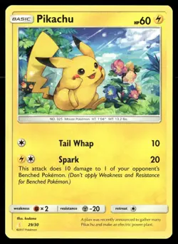 Pikachu (#29) 29/30 Common SM Trainer Kit: Lycanroc & Alolan Raichu Pokemon DMG - Image 1