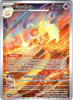 Espathra 197/182 Illustration Rare Paradox Rift Pokemon Holo Near Mint - Image 1
