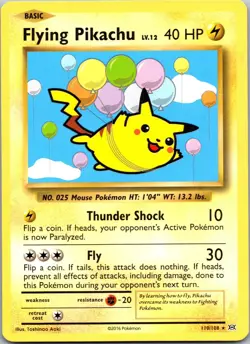 Flying Pikachu 110/108 Evolutions Pokemon TCG SEC MP - Image 1