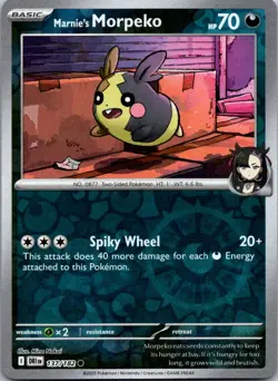 Marnie's Morpeko 137/182 Destined Rivals Pokemon TCG Reverse Holo C NM - Image 1