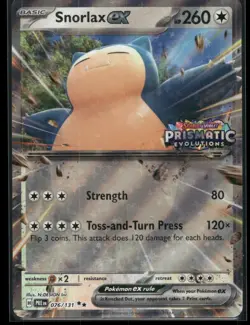 Snorlax ex (Prismatic Evolution Stamped) 076/131 NM - Image 1