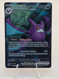 Pokemon TCG Team Rocket's Crobat Ex 217/182 Ultra Rare Holo - Image 3