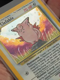 1999 POKEMON JUNGLE UNLIMITED HOLO NO SET SYMBOL #1/64 CLEFABLE NP MINT!! - Image 4