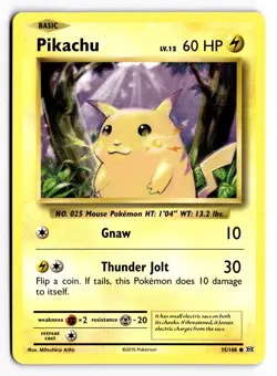 Pikachu 35/108 Common Evolutions Pokemon Near Mint - Image 1