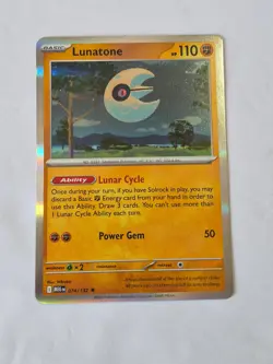 Lunatone 074/132 Rare Mega Evolution Pokemon Holo Near Mint - Image 1