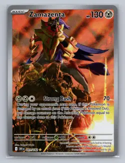 ZAMAZENTA 201/182 ILLUSTRATION RARE DESTINED RIVALS POKEMON Holo NM - Image 1