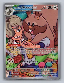ARVEN'S GREEDENT 205/182 ILLUSTRATION RARE DESTINED RIVALS POKEMON Holo NM - Image 1