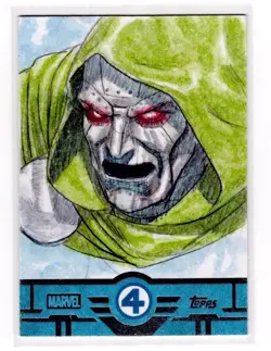 2026 Topps Finest Doctor Doom Ian Quirante IQ 1/1 Marvel sketch Card - Image 1
