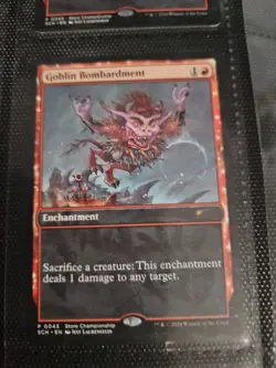 Goblin Bombardment Store Championship Promo Lorwyn Eclipsed NM X4 - Image 2
