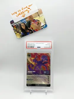 Disney Lorcana Madam Mim Purple Dragon Enchanted Holo 208/204 PSA 10 EN 2023 - Image 1