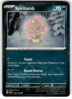 Spiritomb 129/198 Holo Uncommon Miscellaneous Cards & Products Pokemon NM - Image 1