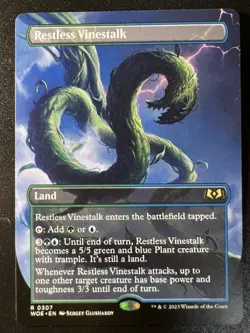 Mtg Wilds Of Eldraine WOE— Restless Vinestalk — Borderless —NM - Image 1