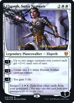 Elspeth, Sun's Nemesis [Theros Beyond Death Prerelease Promos] - Image 1