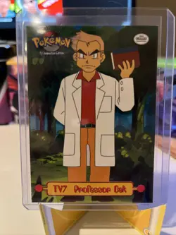 Professor Oak Topps Black Label TV7 Animation Edition Pokemon 1999 LP/NM - Image 1