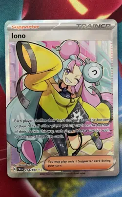 Pokemon TCG Iono 254/193 Paldea Evolved Full Art Holo Eng Ultra Rare - Image 1