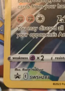 SWSH283 Promo Black Star Pokemon NM Galarian Zapdos from Crown Zenith Tins - Image 3