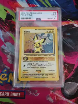 PSA 9 Pokemon Neo Genesis #12 Pichu Holo Vintage 2000 -NEW CERT! - Image 1